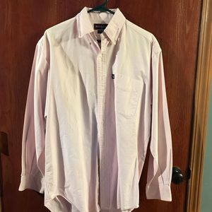 Pink and White Striped Dress Shirt
